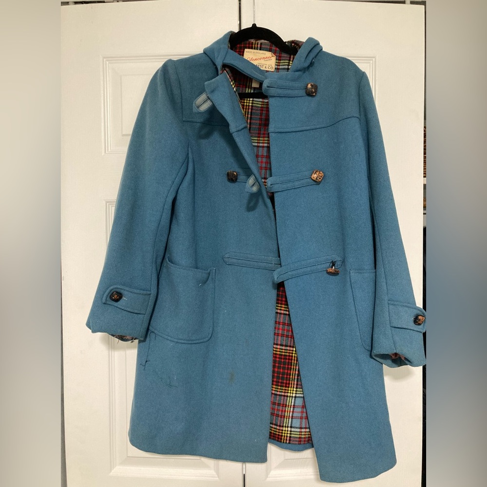 Vintage 100% wool blue coat